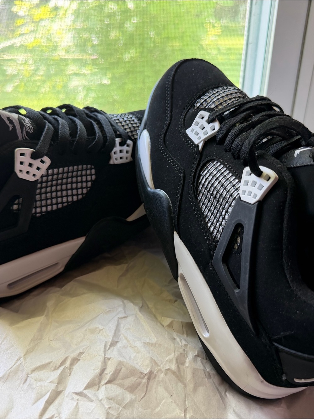 Classic Black & White Retro Basketball Sneakers